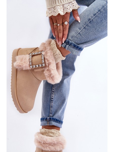 Women's Insulated Buckle Boots Dulca Beige