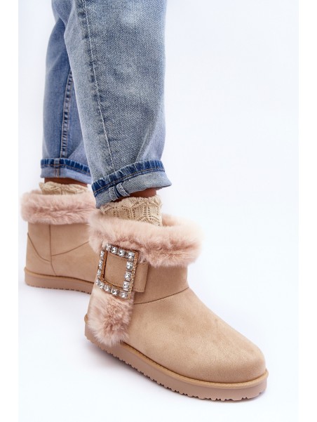 Women's Insulated Buckle Boots Dulca Beige