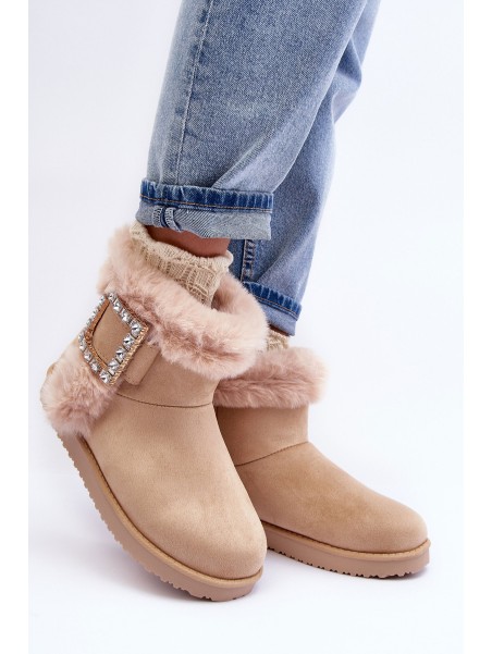 Women's Insulated Buckle Boots Dulca Beige