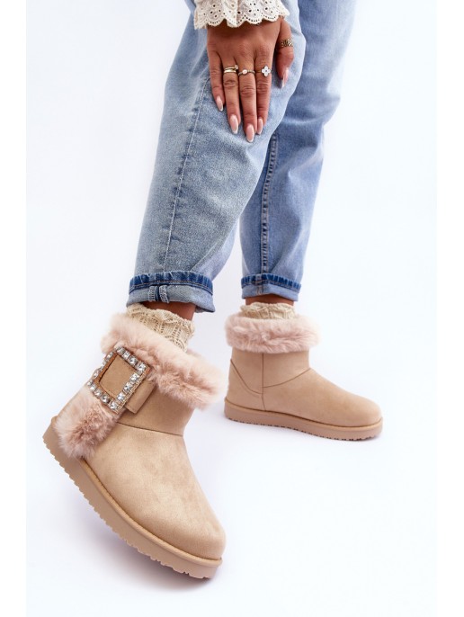 Women's Insulated Buckle Boots Dulca Beige Women's Insulated Buckle Boots Dulca Beige