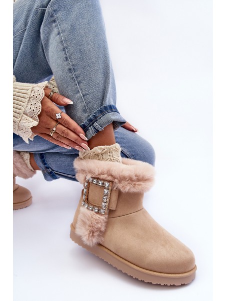 Women's Insulated Buckle Boots Dulca Beige