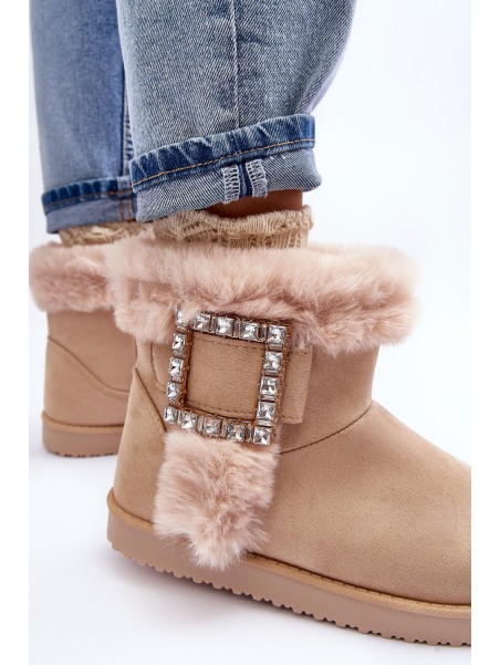 Women's Insulated Buckle Boots Dulca Beige