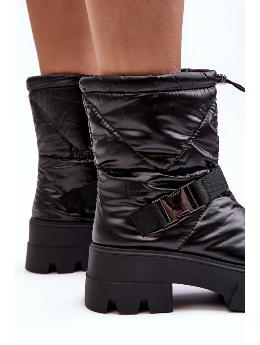 Women's Boots With Massive Sole And Flat Heel Black Werikse