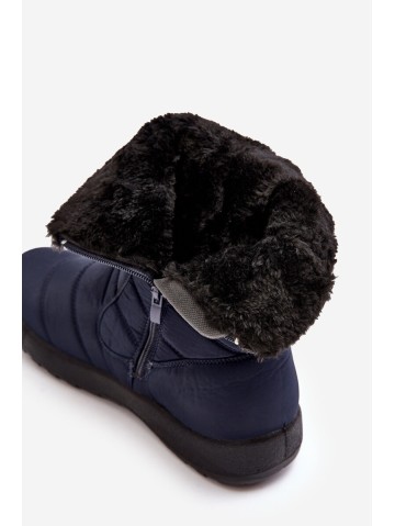 Women's High Padded Snow Boots Navy Luxina 2