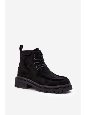 Women's Trapper Boots With Zip Black Apolosi