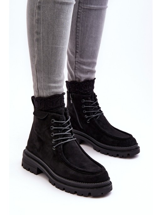 Women's Trapper Boots With Zip Black Apolosi Women's Trapper Boots With Zip Black Apolosi