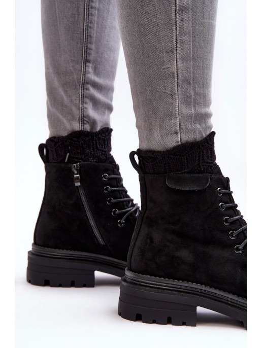 Women's Trapper Boots With Zip Black Apolosi Women's Trapper Boots With Zip Black Apolosi