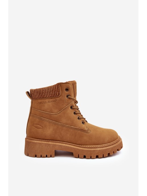 Women's Quilted Trapper Boots Camel Cross Jeans MM2R4011C