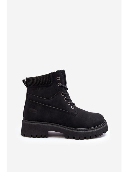 Women's Padded Trapery Black Cross Jeans MM2R4012C