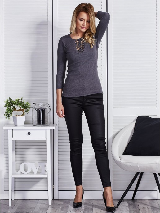 Bluzka-PL-BZ-4250.06-ciemny szary Bluzka-PL-BZ-4250.06-ciemny szary