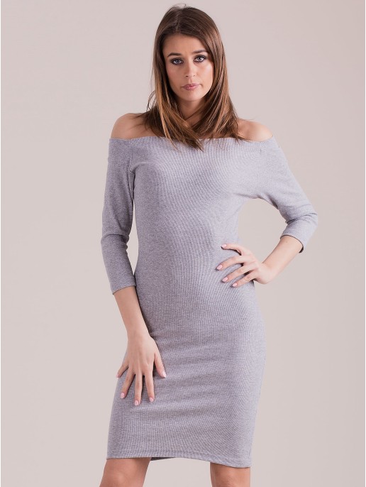 Suknelė-PL-SK-1407.05-šviesiai pilka Suknelė-PL-SK-1407.05-šviesiai pilka