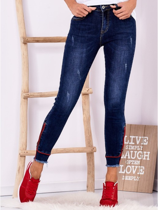 Spodnie jeans-JMP-SP-K3026.25-ciemny niebieski