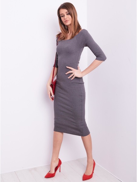 Sukienka-PL-SK-4196.00-ciemny szary