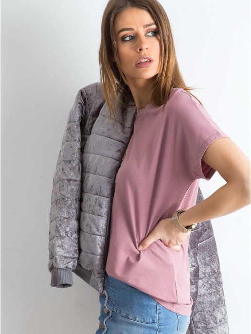 T-shirt-RV-TS-4662.35P-ciemny różowy