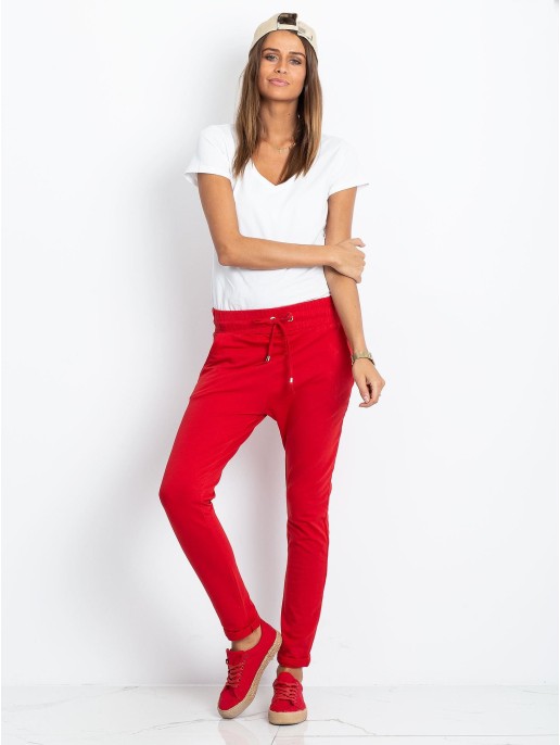 Spodnie dresowe-RV-DR-3698.07X-czerwony Spodnie dresowe-RV-DR-3698.07X-czerwony