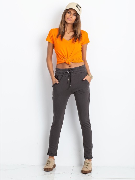 Spodnie dresowe-RV-DR-3698.08X-ciemny khaki Spodnie dresowe-RV-DR-3698.08X-ciemny khaki