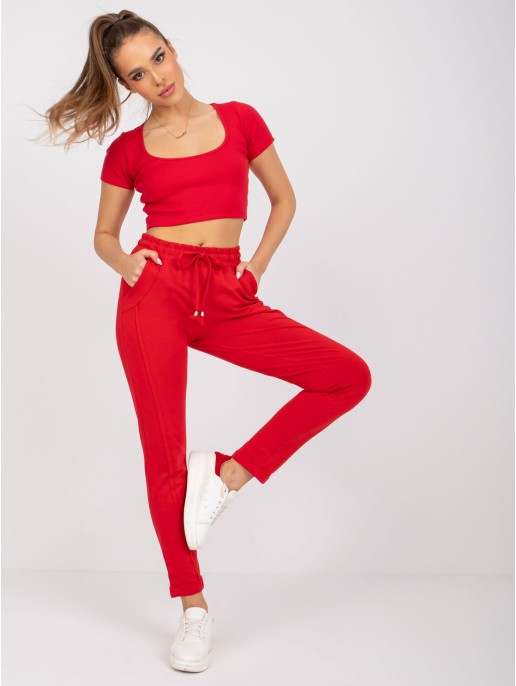Spodnie dresowe-RV-DR-3589.08X-czerwony Spodnie dresowe-RV-DR-3589.08X-czerwony