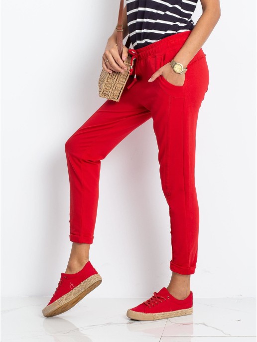 Spodnie dresowe-RV-DR-3589.08X-czerwony Spodnie dresowe-RV-DR-3589.08X-czerwony