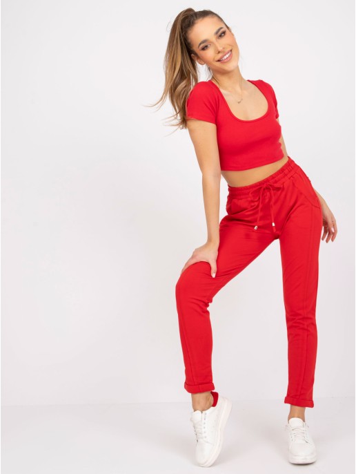Spodnie dresowe-RV-DR-3589.08X-czerwony Spodnie dresowe-RV-DR-3589.08X-czerwony