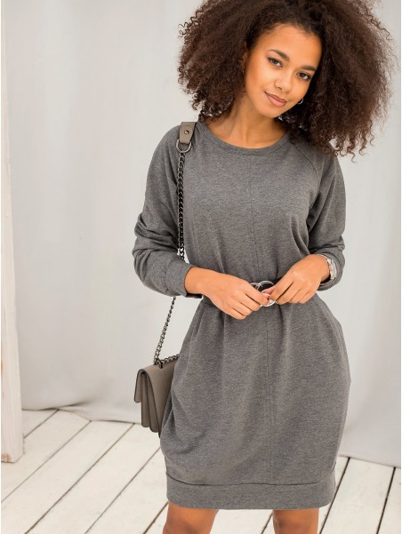 Suknelė-RV-TU-5184.93P-tamsiai pilka