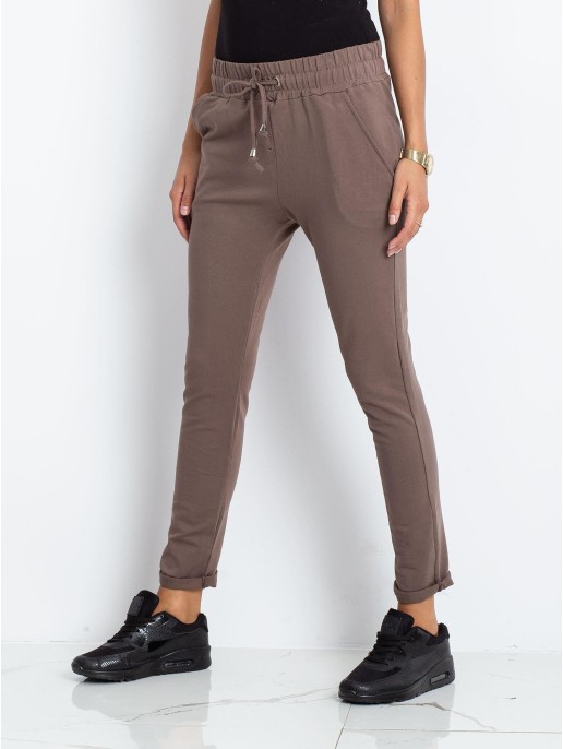 Spodnie dresowe-RV-DR-3698.08X-brązowy Spodnie dresowe-RV-DR-3698.08X-brązowy