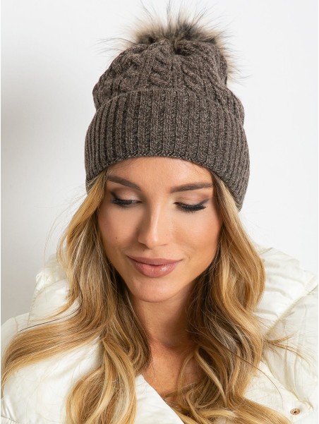 Czapka-AT-CZ-173501.44-ciemny brązowy