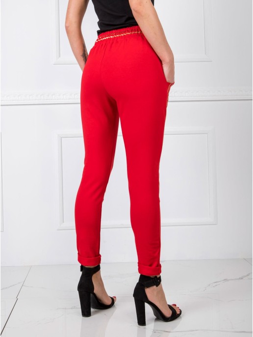 Spodnie dresowe-RV-DR-5394.18-czerwony Spodnie dresowe-RV-DR-5394.18-czerwony