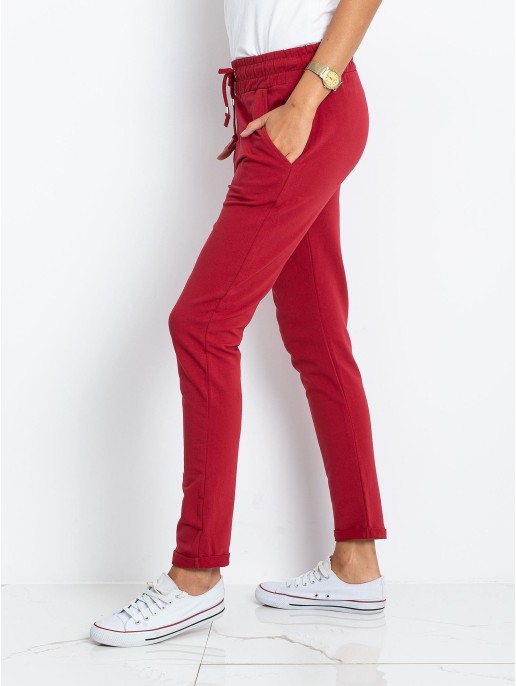 Spodnie dresowe-RV-DR-3698.09X-bordowy Spodnie dresowe-RV-DR-3698.09X-bordowy