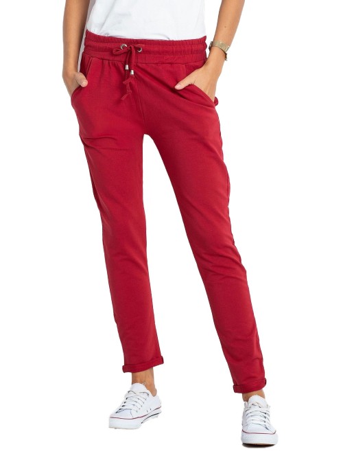 Spodnie dresowe-RV-DR-3698.09X-bordowy Spodnie dresowe-RV-DR-3698.09X-bordowy