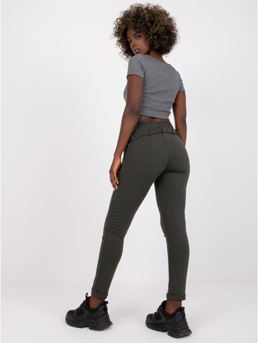 Spodnie dresowe-RV-DR-3589.08X-ciemny khaki Spodnie dresowe-RV-DR-3589.08X-ciemny khaki