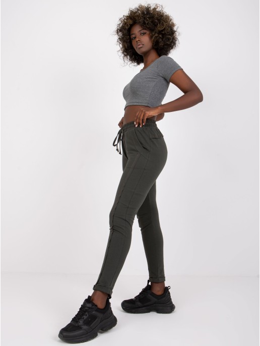 Spodnie dresowe-RV-DR-3589.08X-ciemny khaki Spodnie dresowe-RV-DR-3589.08X-ciemny khaki