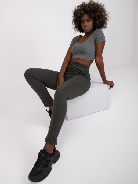 Spodnie dresowe-RV-DR-3589.08X-ciemny khaki