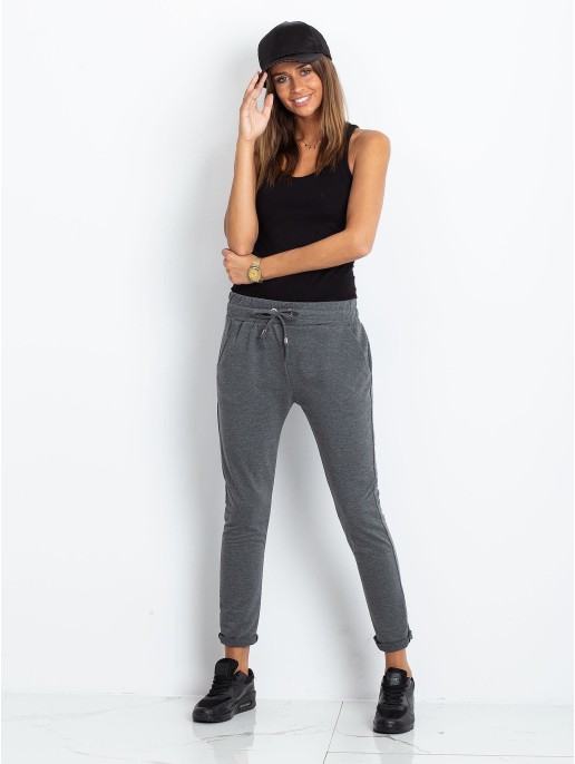 Spodnie dresowe-RV-DR-3698.09X-ciemny szary Spodnie dresowe-RV-DR-3698.09X-ciemny szary