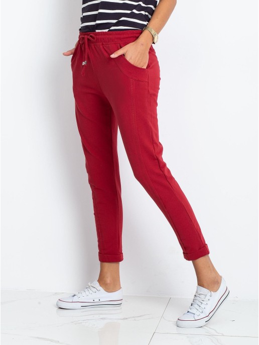 Spodnie dresowe-RV-DR-3589.06X-bordowy Spodnie dresowe-RV-DR-3589.06X-bordowy