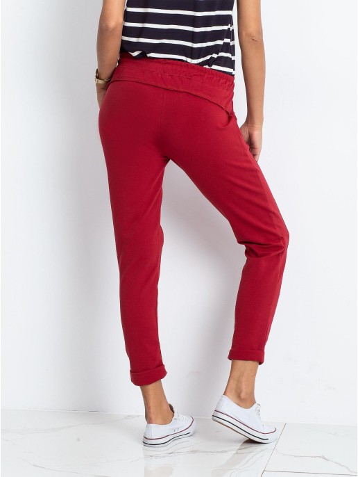 Spodnie dresowe-RV-DR-3589.06X-bordowy Spodnie dresowe-RV-DR-3589.06X-bordowy