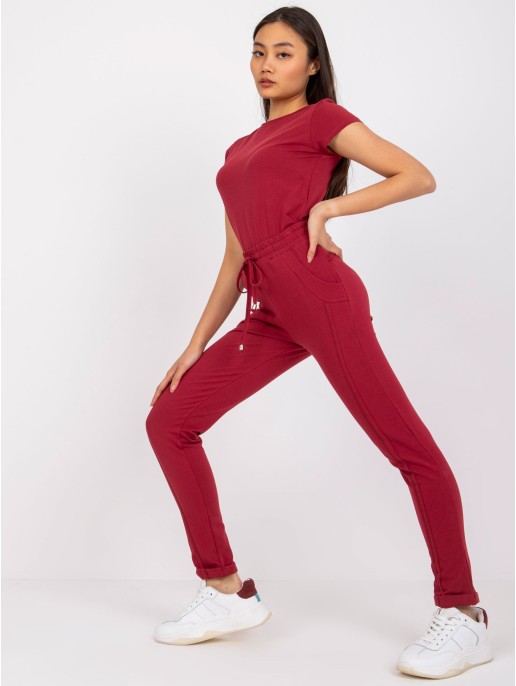 Spodnie dresowe-RV-DR-3589.06X-bordowy Spodnie dresowe-RV-DR-3589.06X-bordowy