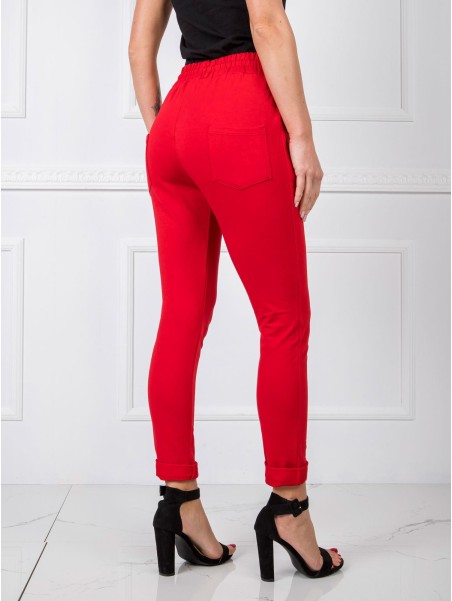 Spodnie dresowe-RV-DR-5465.09X-czerwony