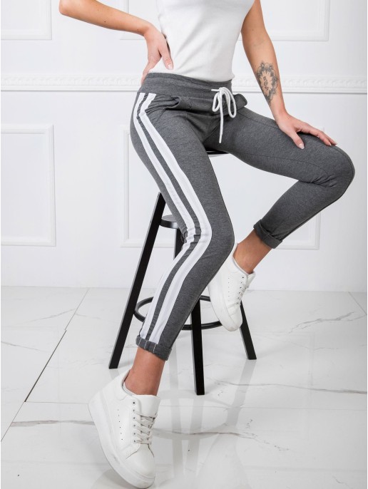 Spodnie dresowe-RV-DR-5407.88-ciemny szary Spodnie dresowe-RV-DR-5407.88-ciemny szary