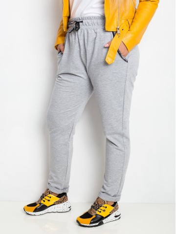 Spodnie dresowe-RV-DR-4765.52-szary 2