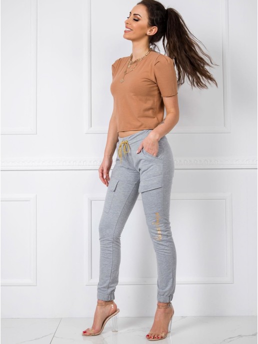 Spodnie dresowe-RV-DR-5423.60-szary Spodnie dresowe-RV-DR-5423.60-szary