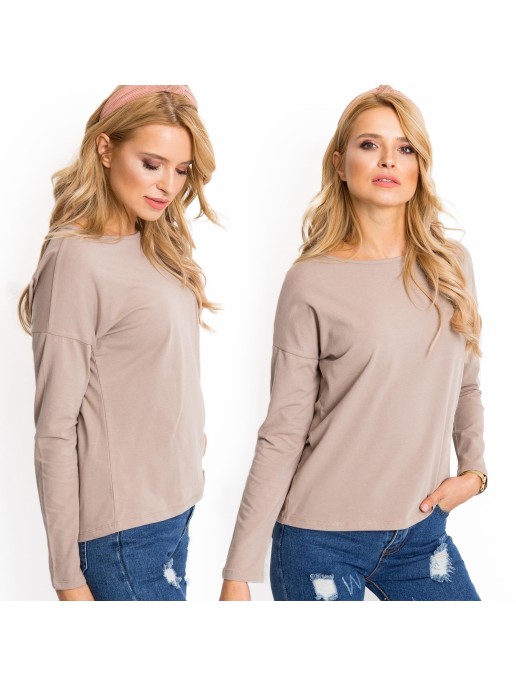 Bluzka-RV-BZ-5121.23P-ciemny bezowy Bluzka-RV-BZ-5121.23P-ciemny bezowy