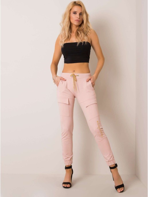 Spodnie dresowe-RV-DR-5423.60-różowy Spodnie dresowe-RV-DR-5423.60-różowy