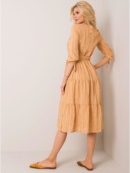 Sukienka-LK-SK-508005.07P-ciemny żółty