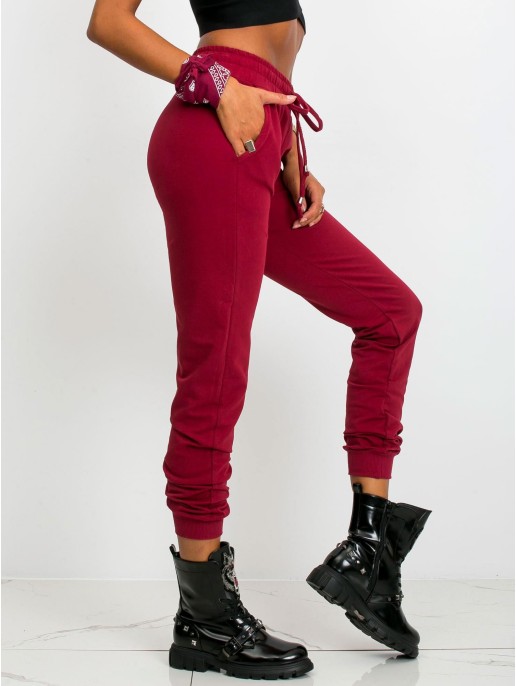Spodnie dresowe-RV-DR-5040.04X-bordowy Spodnie dresowe-RV-DR-5040.04X-bordowy