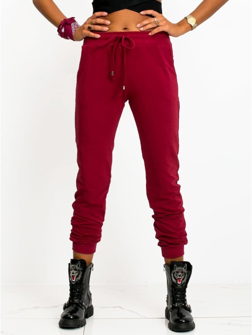Spodnie dresowe-RV-DR-5040.04X-bordowy Spodnie dresowe-RV-DR-5040.04X-bordowy