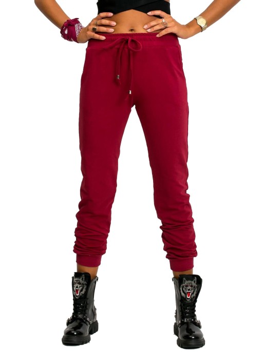 Spodnie dresowe-RV-DR-5040.04X-bordowy Spodnie dresowe-RV-DR-5040.04X-bordowy