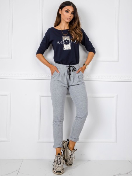 Spodnie dresowe-TP-DR-5477.88-szary