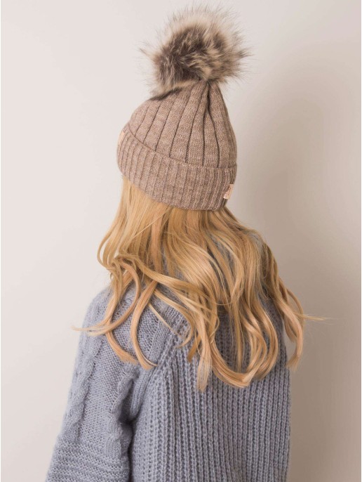 Czapka-JK-CZ-8.71-ciemny bezowy Czapka-JK-CZ-8.71-ciemny bezowy