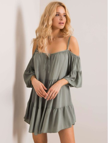 Sukienka-TW-SK-BI-80840.20-khaki 2