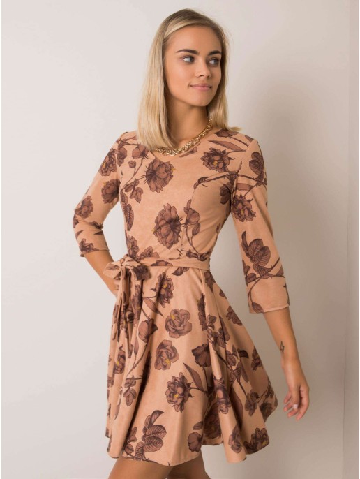 Sukienka-LK-SK-508307.46P-jasny brązowy Sukienka-LK-SK-508307.46P-jasny brązowy